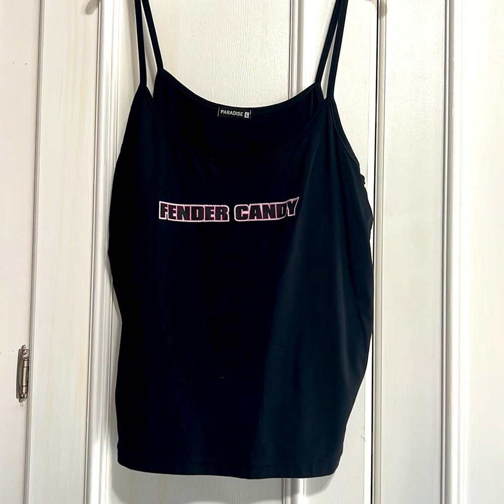 Biker black tank top